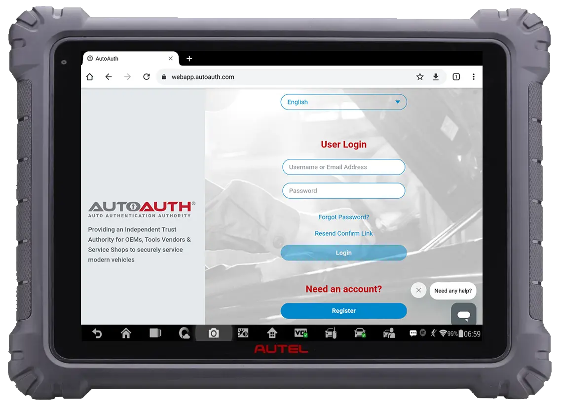 Autel AutoAuth Tablet